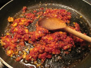 starting the tomato sauce