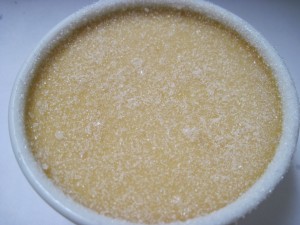 coat with sugar and flame away!