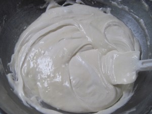 batter after adding egg whites