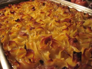 Kugel just out of the oven