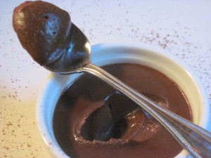 creamy dark chocolate pudding