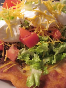 fry bread made into Indian tacos