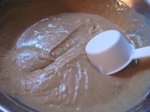 use a half cup measure for larger pancakes