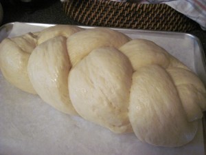 doubled dough, second rise