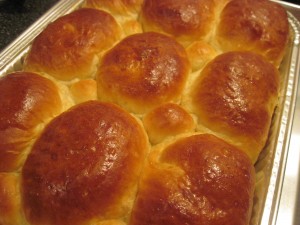 sweet rolls just out of the oven