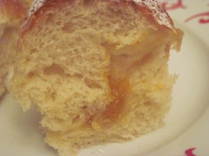 tender rolls with jam baked inside