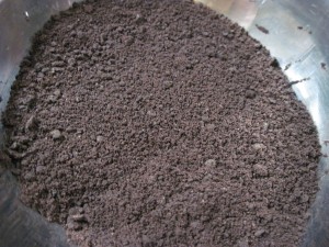 crush cookies in food processor to make cookie base