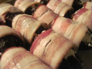 wrap with half a piece of bacon