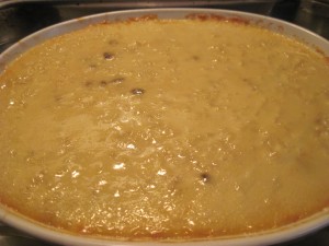 almost finished baking, now top with spice sugar mixture and bake another 15 minutes