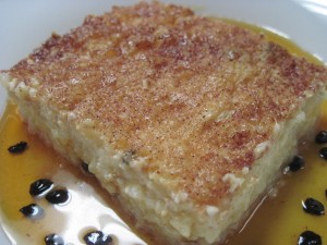 the perfect wedge of chilled rice pudding