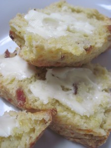 buttered cranberry orange scones