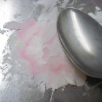 using a spoon, press out the edges of the petal