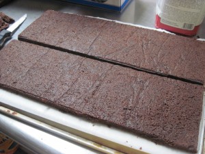 cut 2 pieces to fit your ice cream mold