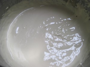 whip heated yolks until pale yellow