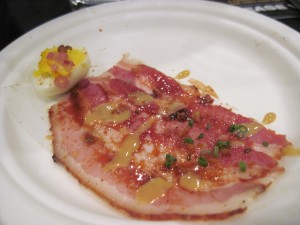 Chef Scott Drewno's Chinese style bacon & eggs