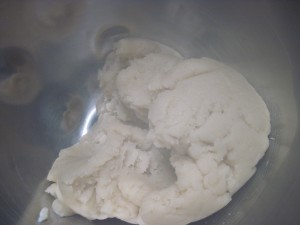 Add dough to the mixer bowl and beat with paddle attachment until cool