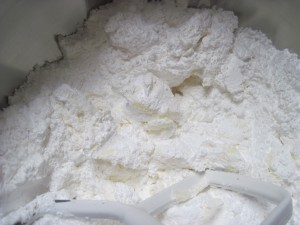 Add butter and powdered sugar to the bowl of your stand mixer