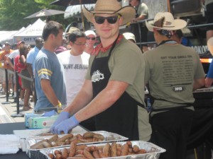 grilled sausages