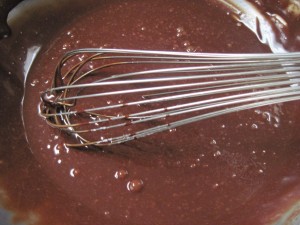 add chocolate mixture to egg yolk mixture