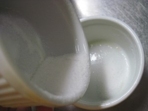 add butter and sugar to each ramekin