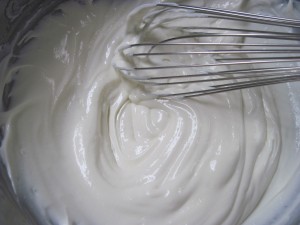 Greek yogurt and powdered sugar