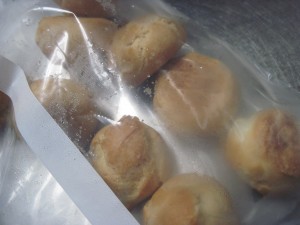 make and freeze your eclair and cream puff shells
