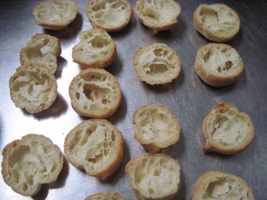slice eclair shells in half