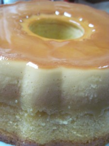 Almond Macaroon Custard Cake or Leche Flan Cake