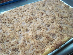 perfectly baked, firm and golden brown now quickly add the prepared glaze