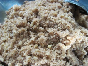 finished streusel