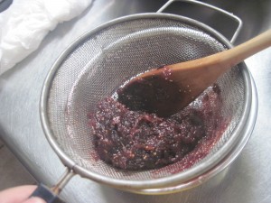 removing the liquid, the paste thickens, now either throw out the paste or add back to the jam