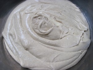 whisk it all together and pour into the bowl you will be storing this in during freezing