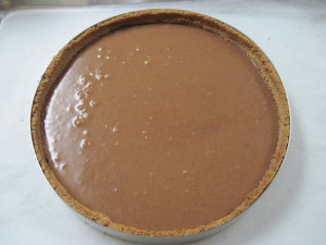 pour half into prepared and baked pie crust and bake the filling until set