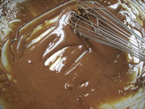 add yolks, cornstarch and maple extract together and whip well