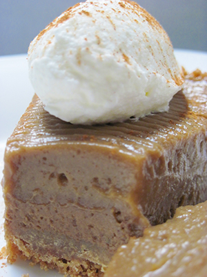 Chocolate Pumpkin Butterscotch Pie in Gingersnap crust