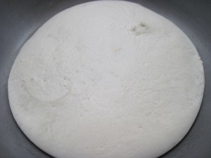after 1 hour, dough is doubled in size
