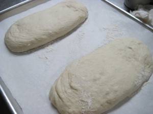 dough is still very soft but not as sticky as traditional, shape and proof for 1 hour