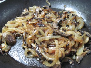 topping ready for pissaladiere dough