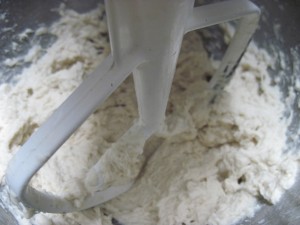 beginning the dough for the pissaladiere