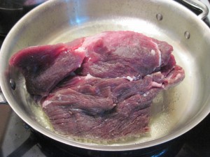 sear off the meat all the way around