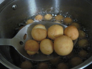perfectly fried pignolata balls of cake