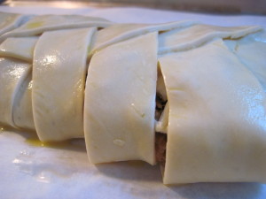 criss cross folding of puff pastry