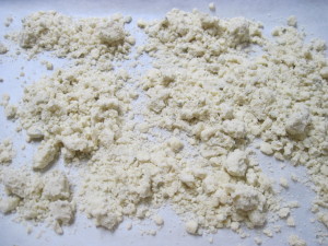 roquefort streusel before baking