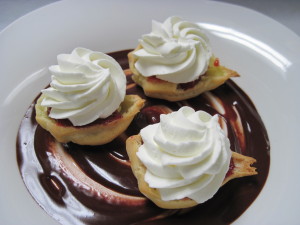 Add some sweetened whipped cream