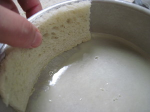 Trim the slices of bread