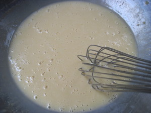 Egg yolk mixture for Coconut Rum Cake