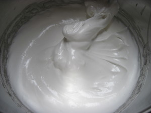 French meringue for Coconut Rum Cake
