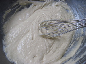 Final batter for Coconut Rum Cake