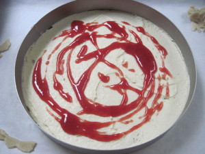 drizzle on the strawberry jam
