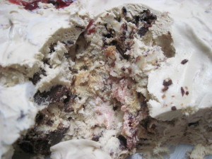 Strawberry Mascarpone Semifreddo With Balsamic Vinegar Toffee Swirls